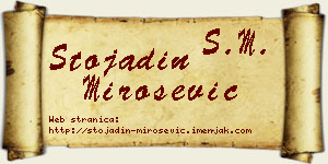 Stojadin Mirošević vizit kartica